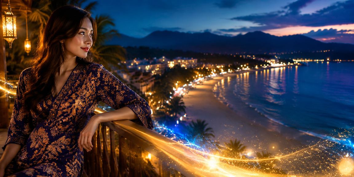 Suasana kasino hiburan di Langkawi dengan rekaan batik